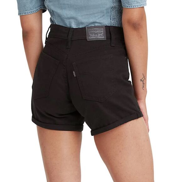 Women's Levi's® Mid-Length Jean Shorts Black Size 32 - Picture 8 of 11
